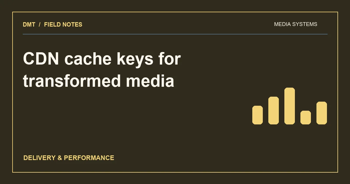 CDN cache keys for transformed media