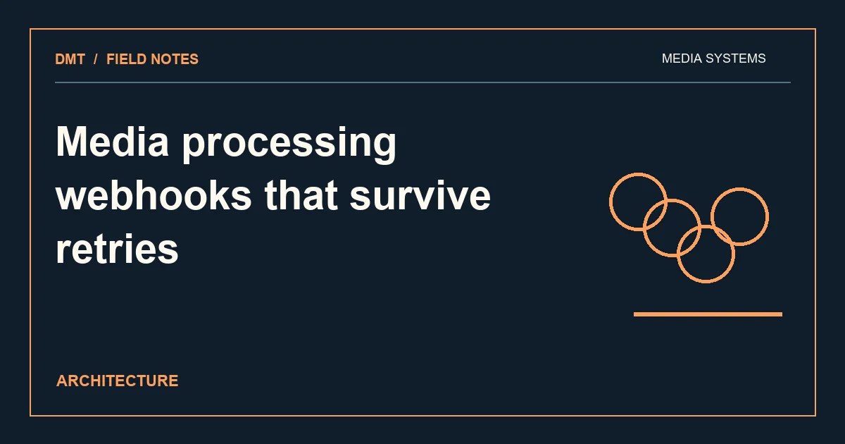 Media processing webhooks that survive retries