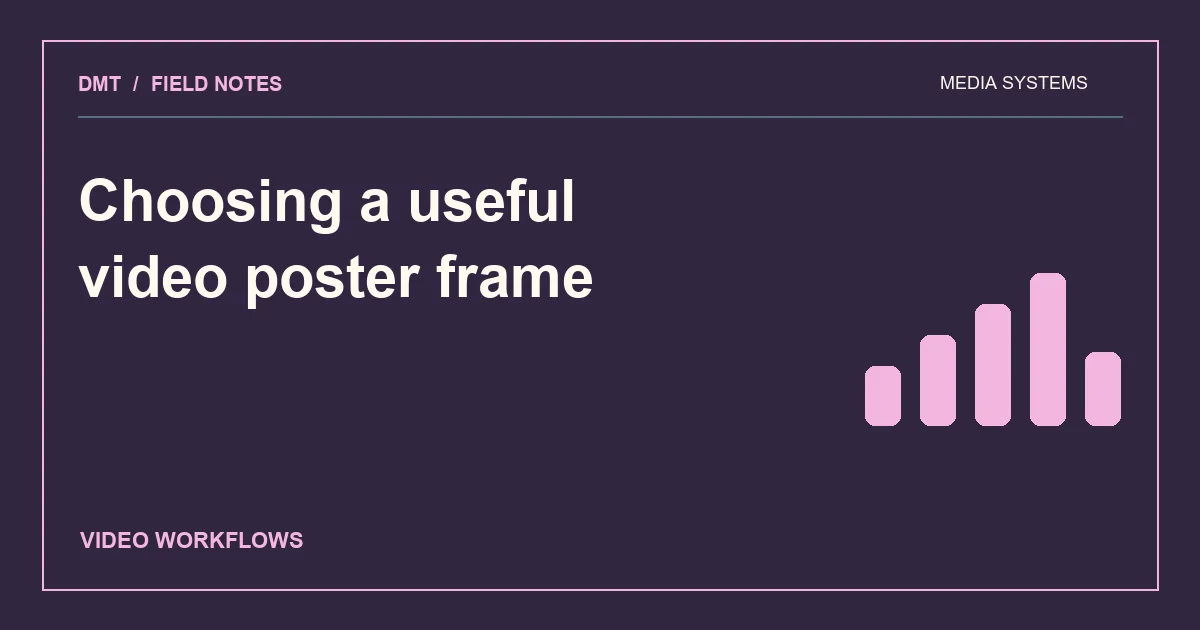 Choosing a useful video poster frame