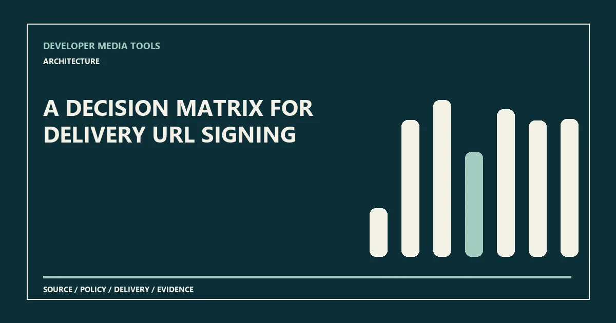 A decision matrix for delivery URL signing