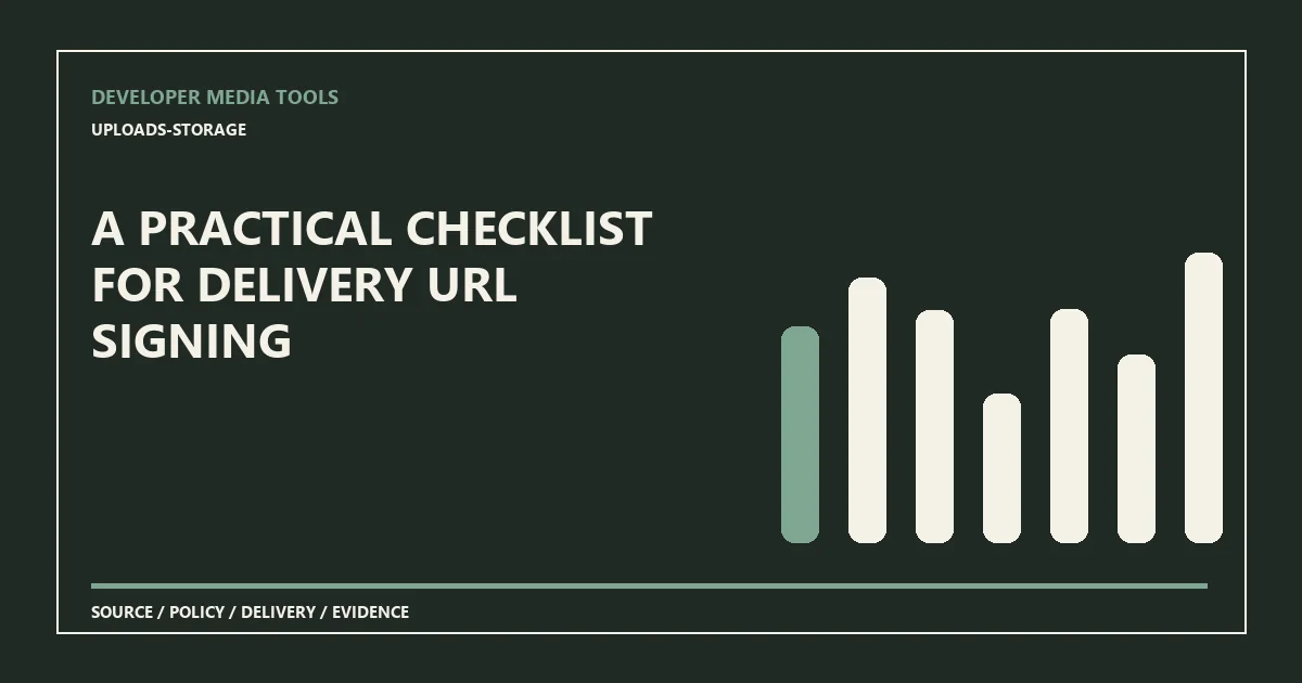 A practical checklist for delivery URL signing