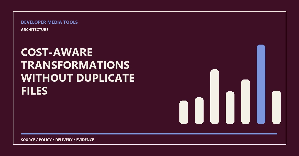 Cost-aware transformations without duplicate files