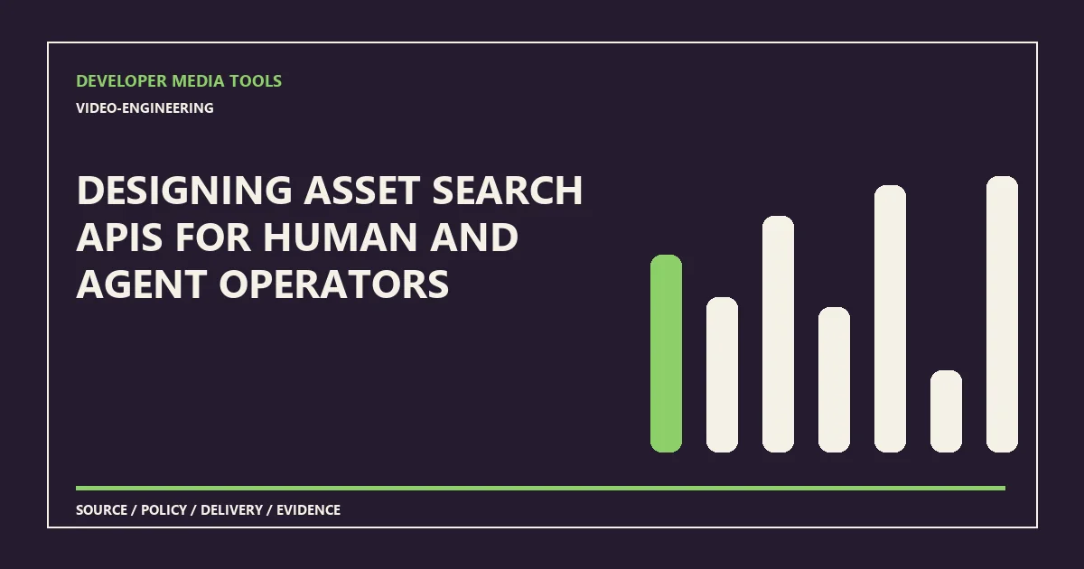 Designing asset search APIs for human and agent operators