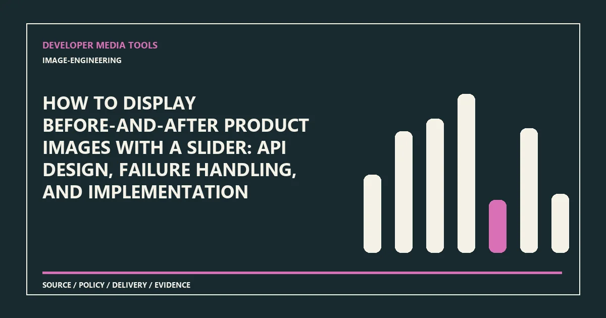 How to display before-and-after product images with a slider: API design, failure handling, and implementation