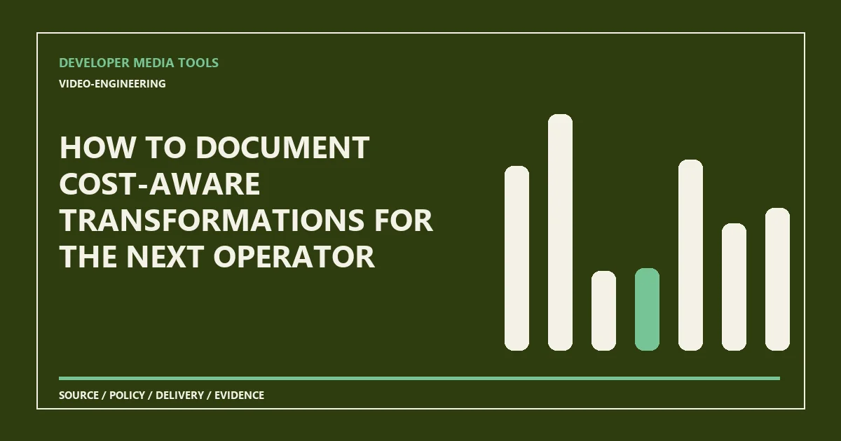 How to document cost-aware transformations for the next operator