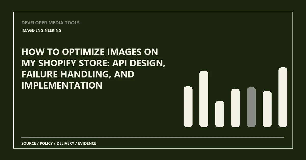 How to optimize images on my Shopify store: API design, failure handling, and implementation