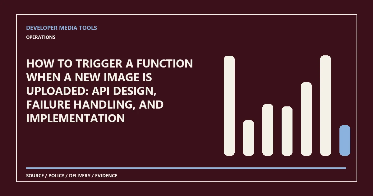 How to trigger a function when a new image is uploaded: API design, failure handling, and implementation