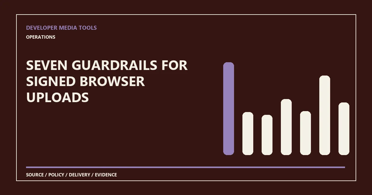 Seven guardrails for signed browser uploads